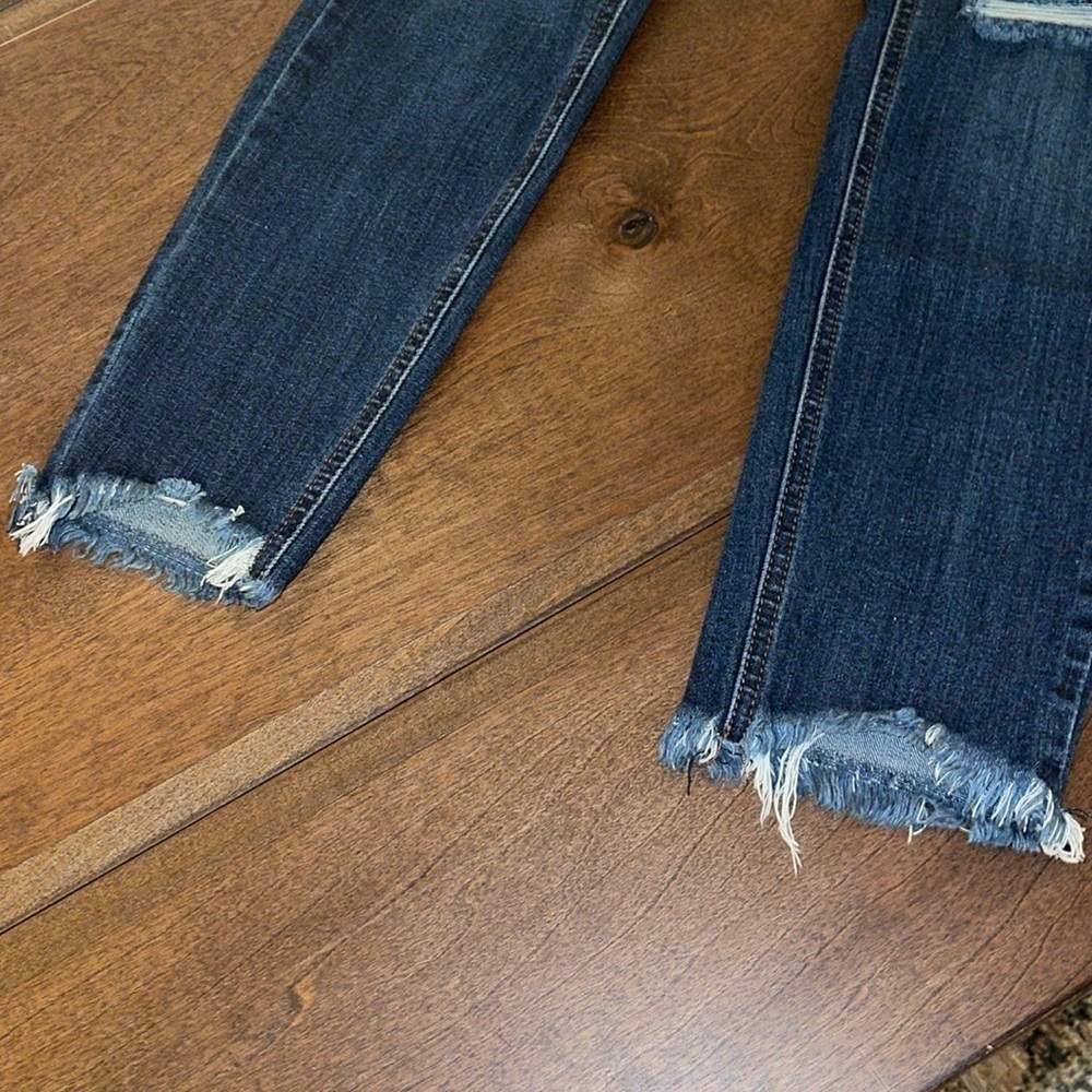 Just Black Blue distressed cropped Jeans Sz. 26 - Picture 7 of 17